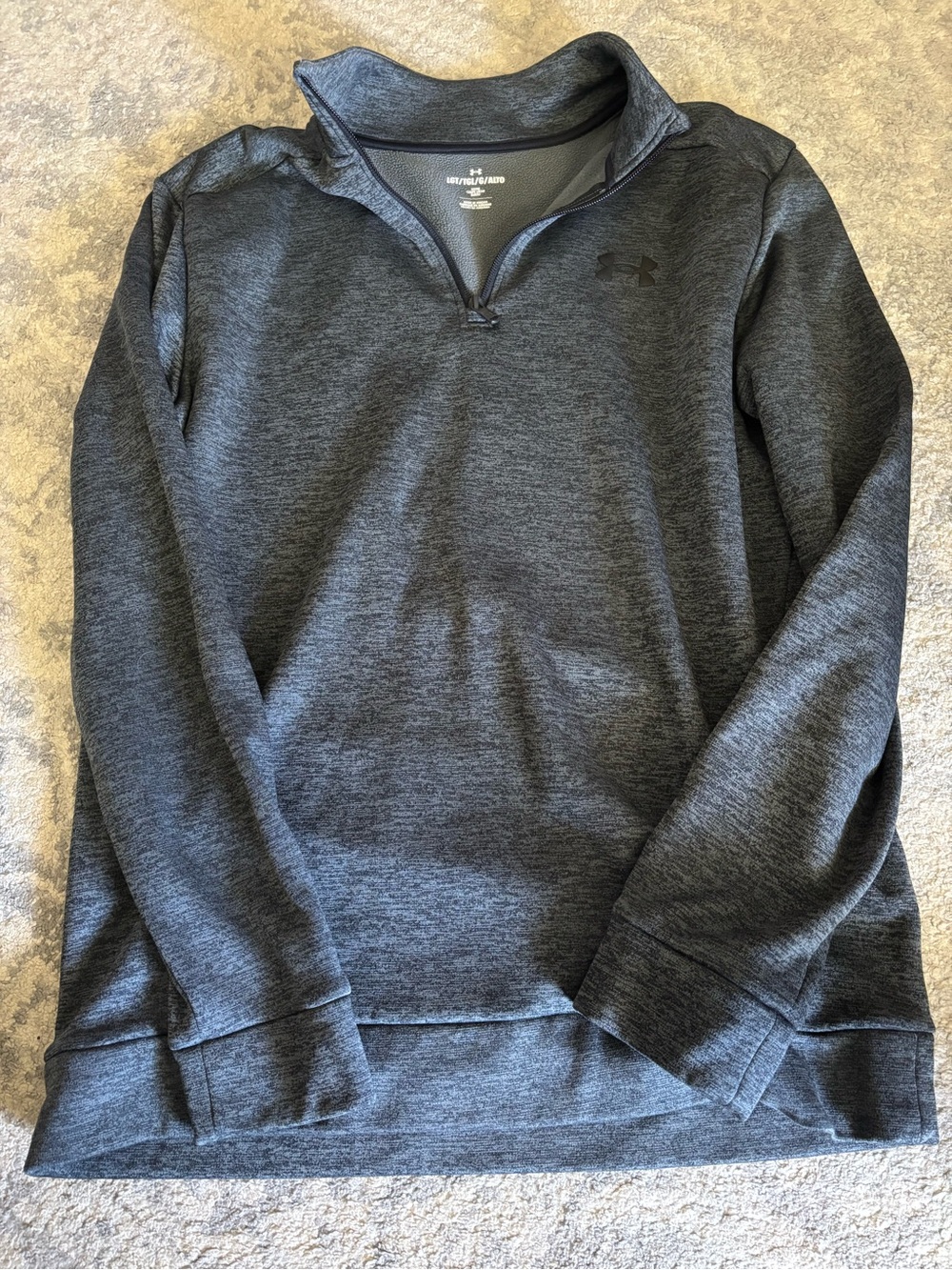 Under Armour Gray Heather Quarter-Zip Performance Pullover